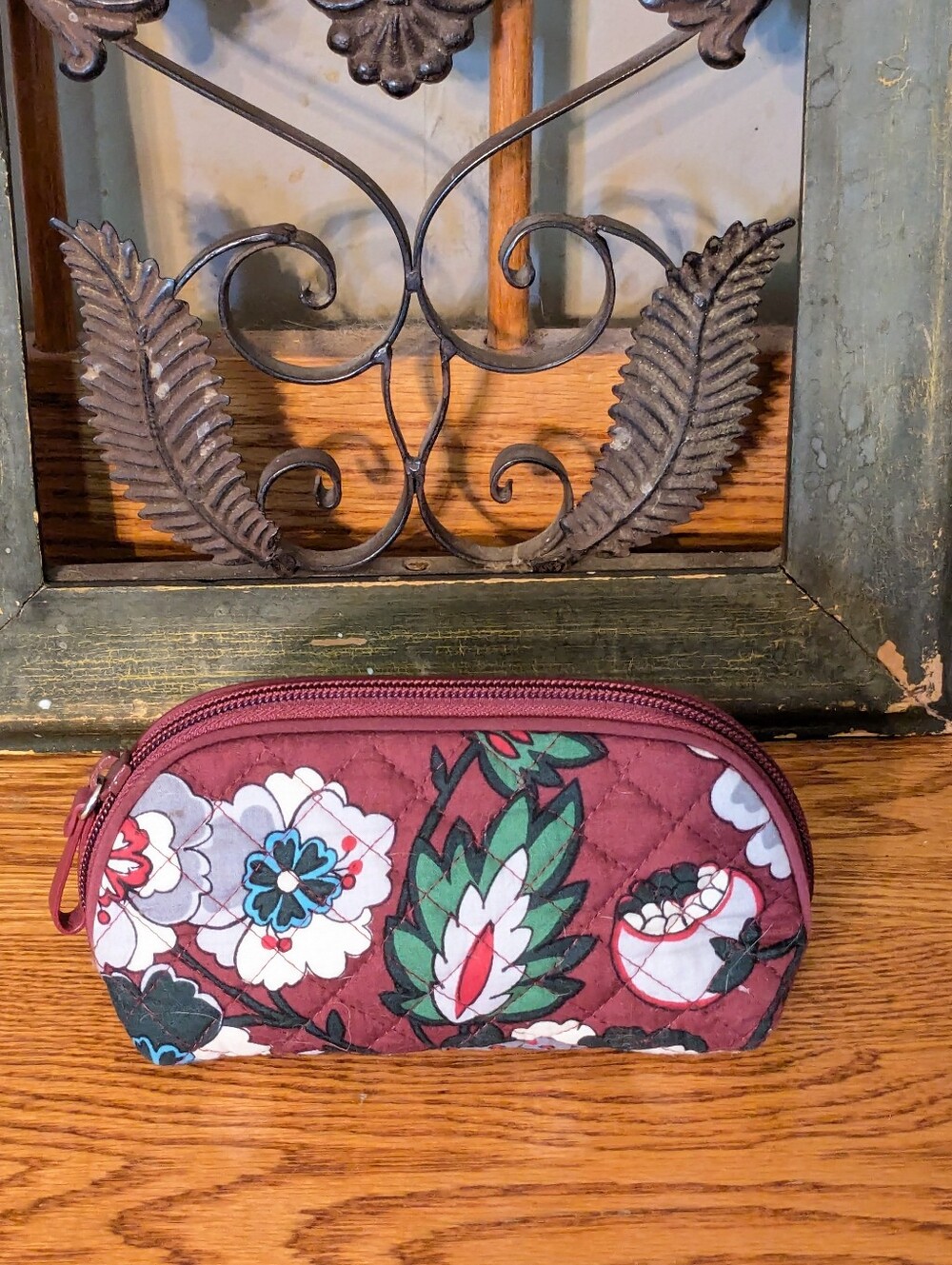 Vera Bradley Bordeaux Blooms Floral Mini Cosmetic Bag - Picture 4 of 7